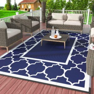 6'x9' Outdoor Rug Patio Clearance Straw Plastic Mat