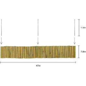 Bamboo Short Fence Outdoor Landscape Edging 7.8'' H x 47'' L